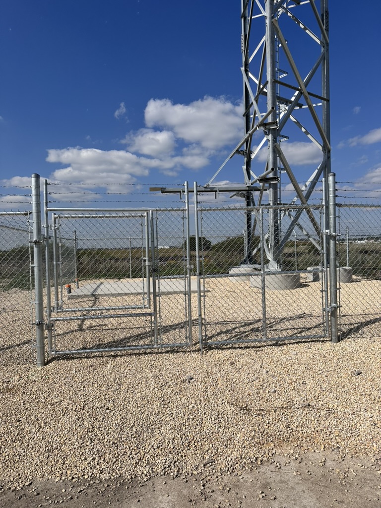 Cell tower compound access gate